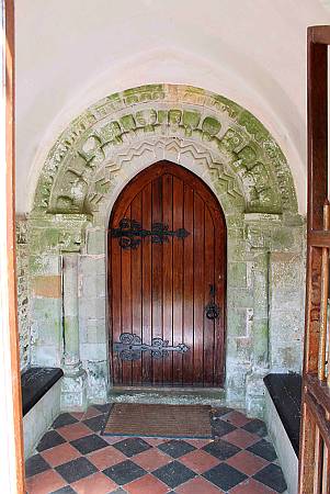 Shebbear - Detail of Norman Doorway